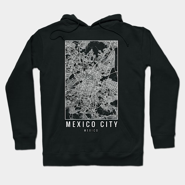 Mexico City Minimalist Map Hoodie by Mapagram